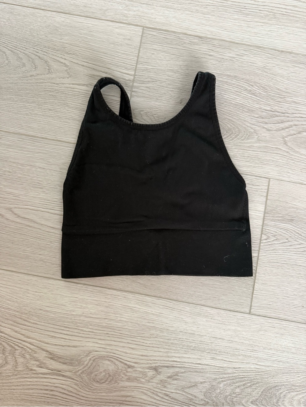 Victoria's Secret Black Ribbed Sports Bra